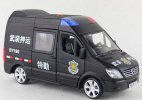 1:32 Scale Kids Police Black Diecast Mercedes Benz Sprinter Toy