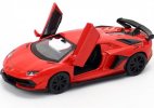 White / Red 1:43 Kids Diecast Lamborghini Aventador SVJ63 Toy
