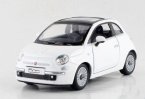 Red / White / Silver / Black Kids 1:36 Diecast FIAT 500C Toy