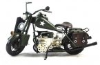 Army Green Medium Scale Handmade Tinplate 1943 Harley Davidson