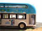 Kids 1:32 Scale Blue-White Diecast Doraemon Double Decker Bus