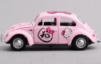 Kids Pink 1:38 Scale Hello Kitty Diecast VW Beetle Toy