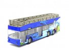 Kids Blue Happy Sea World Park Diecast Double Decker Bus Toy