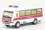 Kids Hong Kong Police White Diecast Coach Bus Toy