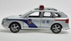 Kids White 1:32 Scale Police Diecast Porsche Cayenne Toy
