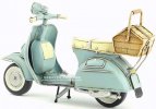 1:8 Scale Tinplate Pink / Blue Vintage 1965 Vespa Scooter Model