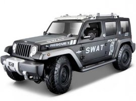 1:18 Scale Black Maisto SWAT Diecast Jeep Rescue Concept Model