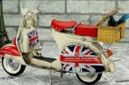 1:6 Scale Tinplate Union Jack painting Vintage Vespa Model