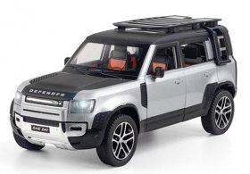 1:24 Scale White /Silver /Green Diecast Land Rover Defender Toy