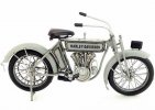 Tinplate White 1:6 Vintage 1909 Harley Davidson V-Twin Model