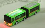 Kids Green / Blue Plastics Electric Articulated City Bus Toy