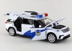 White Kids 1:32 Police Diecast Land Rover Range Rover Velar Toy