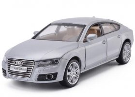 Kids 1:32 Scale Deep Blue / Silver / Red Diecast Audi A7 Toy