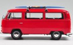 White / Red / Yellow 1:24 Welly Diecast 1972 VW T2 Bus Model