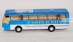 Kids Red / Blue / Yellow Pull-back Function Super City Bus Toy