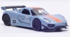 Kids Blue 1:36 Scale Welly Diecast Porsche 918 RSR Toy