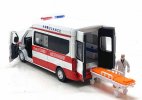 White-Red 1:35 Scale Kid Diecast Ford Transit Ambulance Van Toy