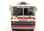 1:64 Scale White-Red NO.40 Diecast BeiJing BK652 Bus Model