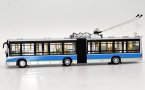 1:64 Diecast Huayu BJD WG160A Articulated Trolley Bus Model