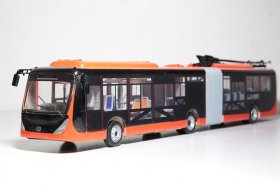 Orange 1:43 Scale Yangtse WG6180BEVHR Articulated Bus Model