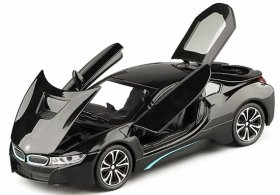 1:22 Scale Kids Black / White Diecast BMW I8 Toy