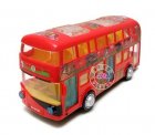 Large Scale Cartoon Figures Red Kids Electric Double Decker Bus