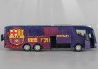 Purple Barcelona F.C. Painting Kids Diecast Coach Bus Toy