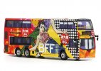 1:120 Red NO.102 Diecast ADL Enviro 500 Double Decker Bus Model