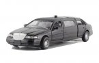 Kids 1:38 Black / White / Gray Diecast Lincoln Limousine Toy