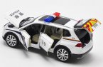 White Kids 1:32 Scale Police Diecast VW Tiguan L SUV Toy