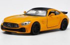 White / Yellow 1:36 Welly Diecast Mercedes Benz AMG GT R Toy