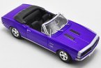 Purple Diecast 1967 Chevrolet Camaro SS 396 Convertible Model