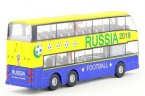 Kids 2018 Russia World Cup Diecast Double Decker Bus Toy