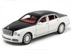 1:24 Scale Black / White / Golden Diecast Bentley Mulsanne Toy