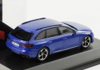 Blue 1:43 Scale Diecast 2017 Audi RS 4 Avant Model