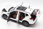 White / Blue 1:18 Scale Diecast 2018 Nissan X-Trail SUV Model