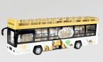 1:48 Scale Kids White Diecast Double Decker Bus Toy
