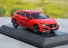 1:43 Scale Red / Black Diecast 2021 Honda Civic Hatchback Model