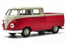 1:36 Scale White-red Kids VW Pickup Truck T1 Bus Toy