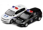 1:32 Scale White / Black Police Kids Diecast VW Touran MPV Toy