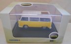 Mini Size Yellow-White Oxford Die-Cast VW T1 Bus Model