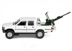 White /Army Green /Yellow Diecast Toyota Hilux Pickup Truck Toy