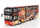 Red 1:43 Scale Diecast Foton AUV Double Decker Bus Model