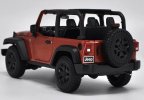 White / Orange 1:18 Scale Maisto Diecast Jeep Wrangler Model