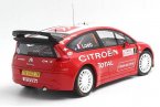 Red 1:18 Scale Autoart Diecast 2008 Citroen C4 WRC Model