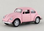 Kids 1:36 Scale Yellow / Pink Diecast 1967 VW Beetle Toy