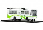 1:76 Scale White NO.6 Diecast Shanghai Trolley Bus Model