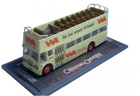 1:76 Scale Corgi Brand White Cabrio Double-decker Bus Model