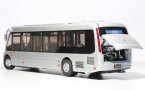 1:36 Scale Silver Chinese FAW Coach Bus Model