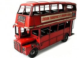 Red 16 Inch NO.159 Routemaster London Double Decker Bus Model